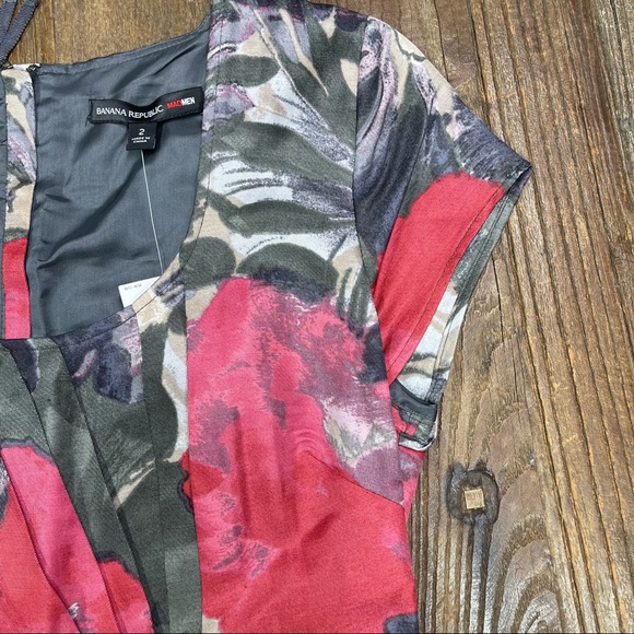 ✴️ New ~ Banana Republic Mad Men Begonia Cocktail Dress Size 2 - Picture 7 of 16